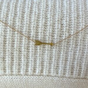 Jennifer Meyer Gold Arrow Pendant Necklace 18k Yellow Gold